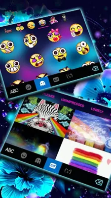 Neon Butterfly 2 Theme android App screenshot 1